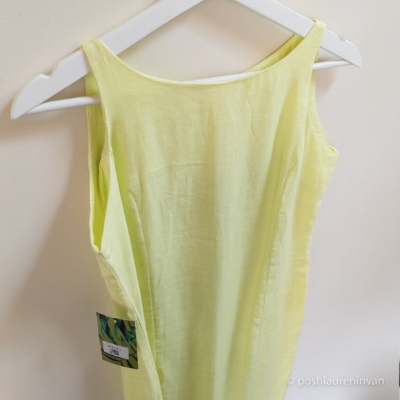 Tropic of Linen Linen Shift Dress *NWT* โ Lime Green (US 10) - Picture 6 of 12